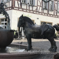 Hot sale outdoor decoration metal horse bronze animal water fountain
